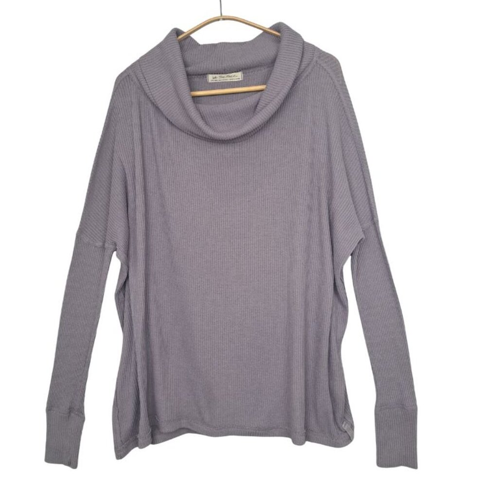 We The Free “Rosa” Ribbed Split Back Sweater Lavender Size XS - Picture 2 of 9
